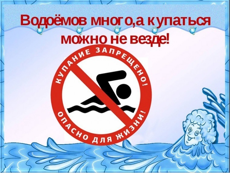 Памятка о запрете купания в неустановленных местах.